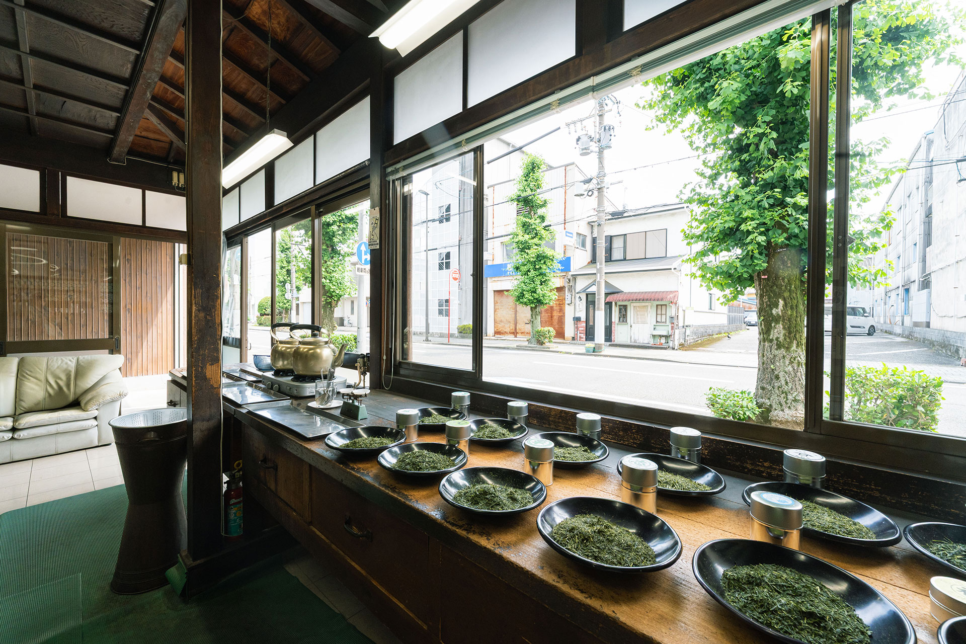 Traditional Japanese-style room with tatami flooring and sliding doors